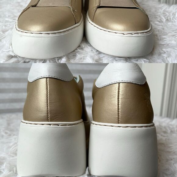 Fly London Gold Sneakers with Minimalist Design - Picture 7 of 8